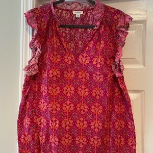 Sundance Calypso St. Barth Pink Patterned Women's Top size XL